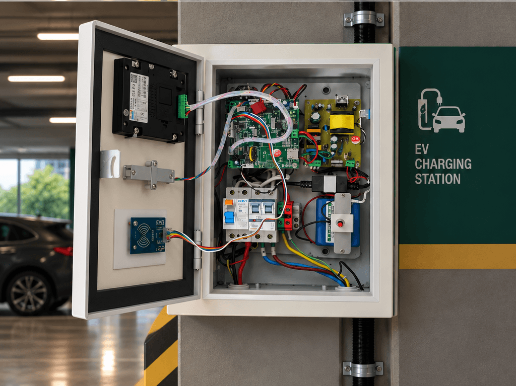 EVIT AC Charger Internal Architecture - Chassis Open View
