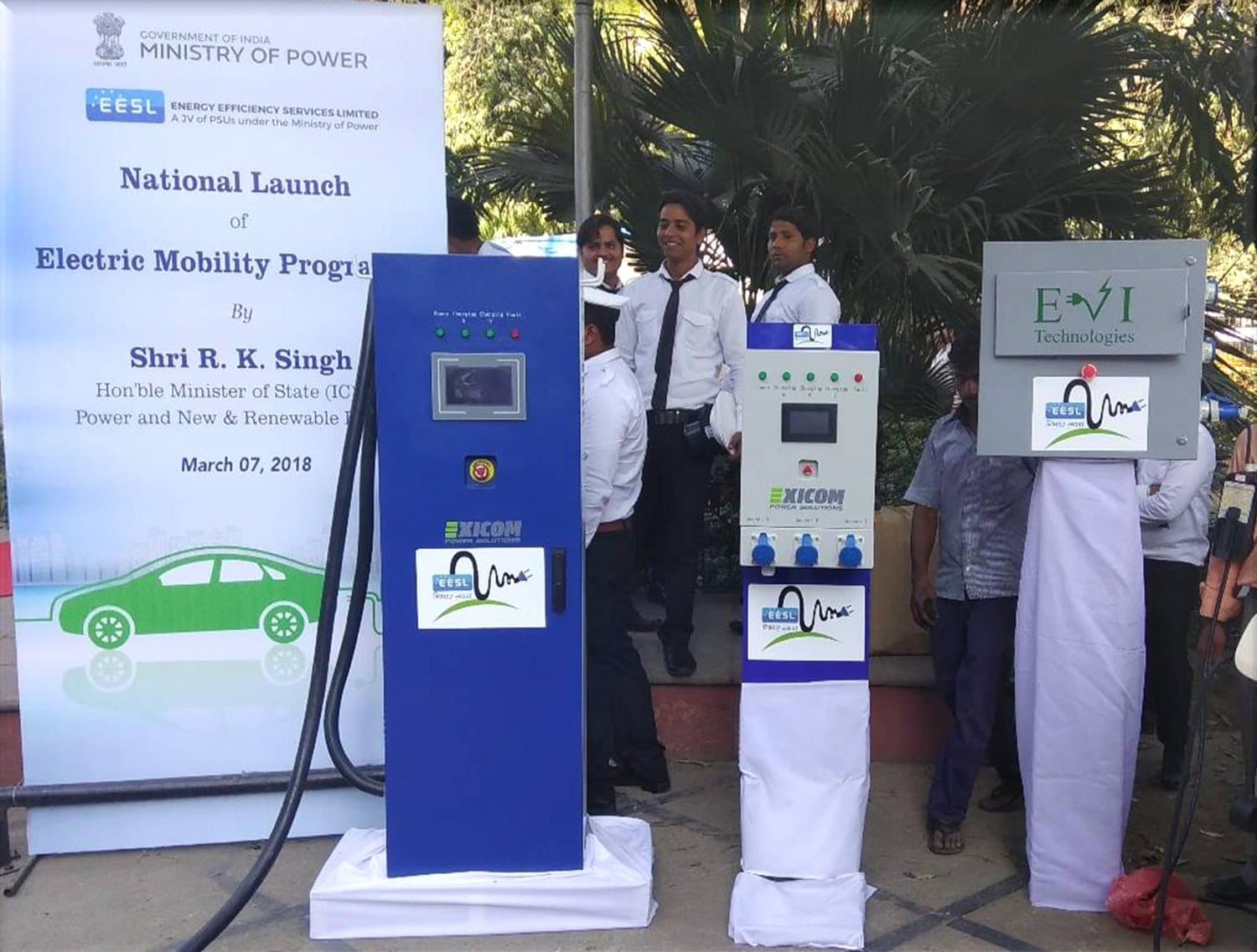 EVIT charger showcased at the National Launch of India's Electric Mobility Programme